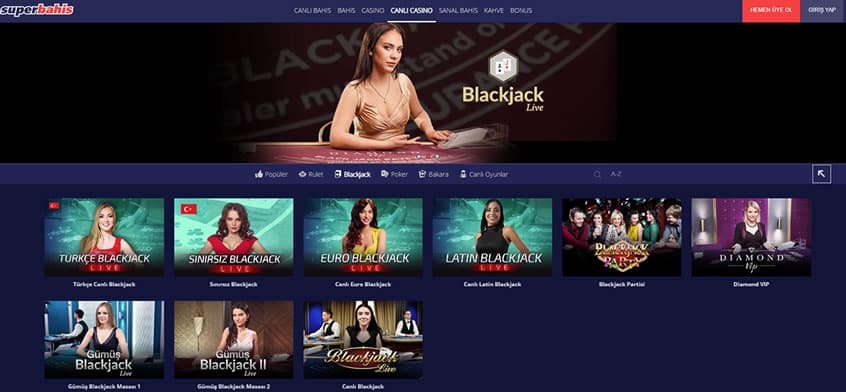Süperbahis Blackjack Masaları Listesi